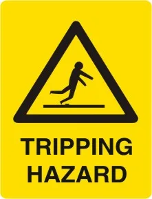W 240 — WARNING - TRIPPING HAZARD